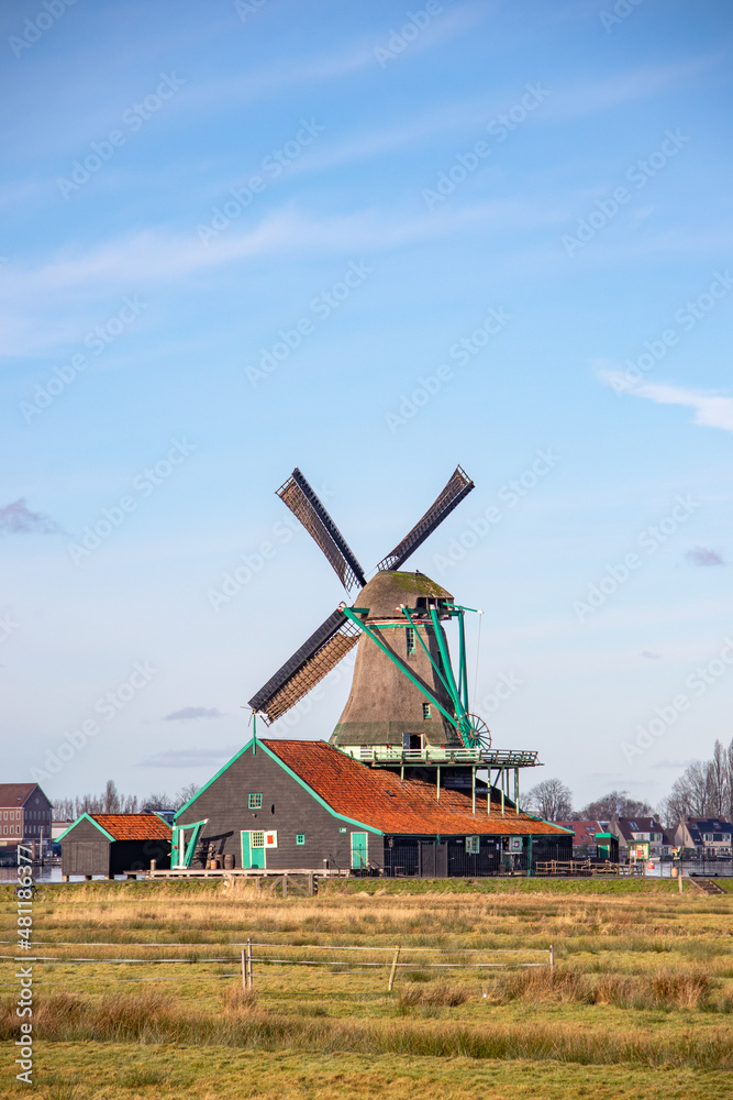 Traditional dutch windmill