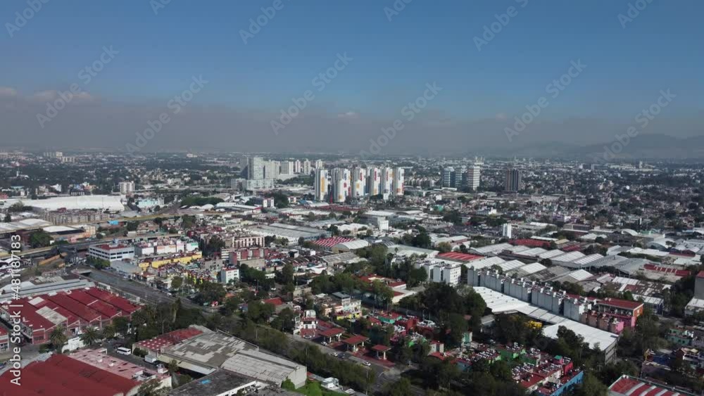 Metropolitan area Mexico City Aerial Shot Metropolitan area Mexico City Aerial Shot