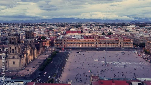 Zocalo, Citytown aerial shot Mexico City photo