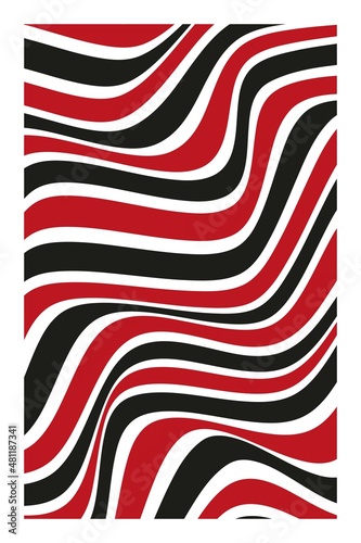 abstract geometric red and black animalistic posters for interior decor, vector illustration