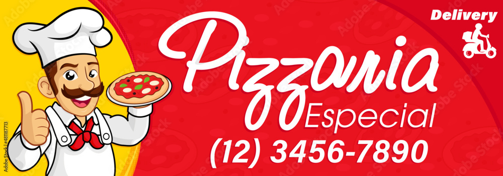 Banner Pizzaria Especial - Horizontal