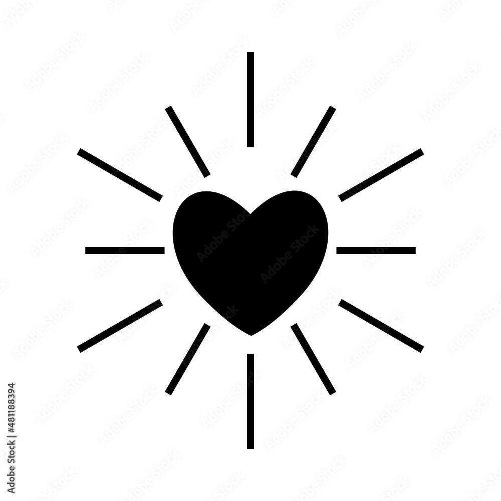 Love heart icon sign isolated on white background Love heart icon sign isolated on white background