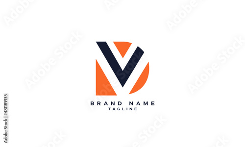 Photography DV, VD, Abstract initial monogram letter alphabet logo design