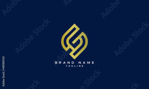 GS, SG, ASG, GAS, AGS, Abstract initial monogram letter alphabet logo design