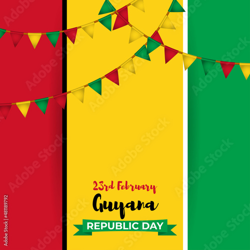 vector illustration for Guyana republic day