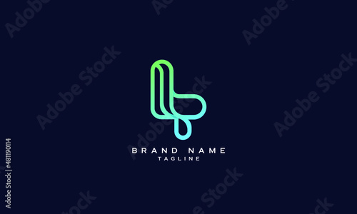 LP, PL, L, Abstract initial monogram letter alphabet logo design