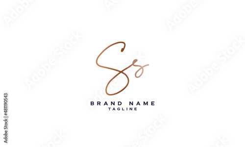 SS, S, Abstract initial monogram letter alphabet logo design