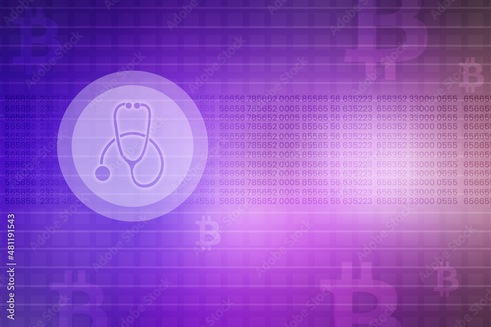 Obraz premium 2d illustration medical health care symbols futuristic background 