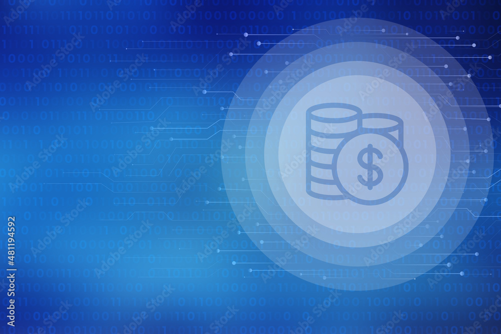 Obraz premium 2d illustration dollar gold coin bussiness background concept 