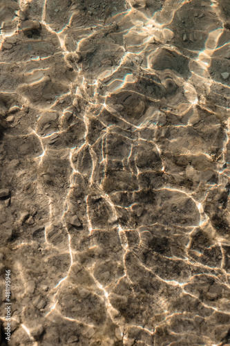 Translucent fresh water backdrop. View from above. 
