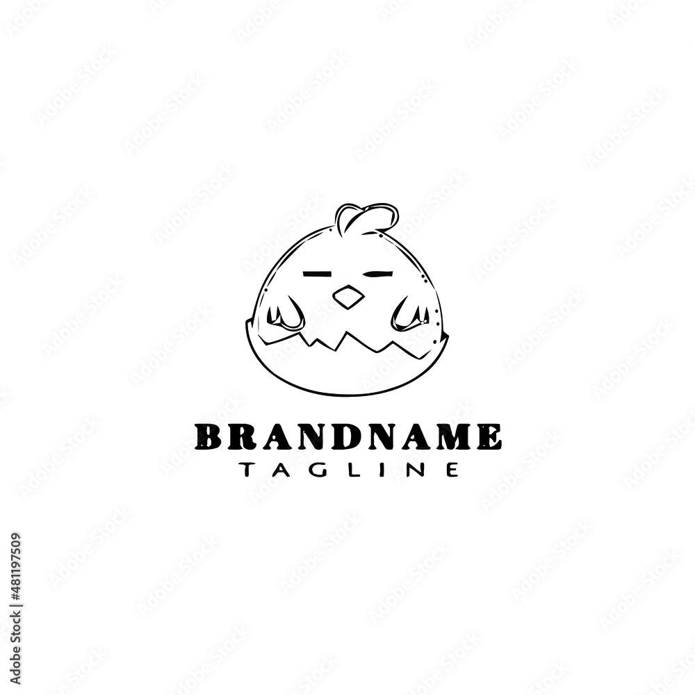 easter chick logo cartoon icon design template black isolated vector illustration easter chick logo cartoon icon design template black isolated vector illustration