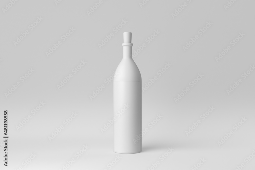 Wine Bottle Mock-Up on white background. minimal concept. 3D render. Wine Bottle Mock-Up on white background. minimal concept. 3D render.