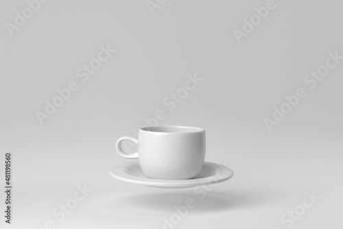 Coffee cup on white background. Design Template, Mock up. 3D render.