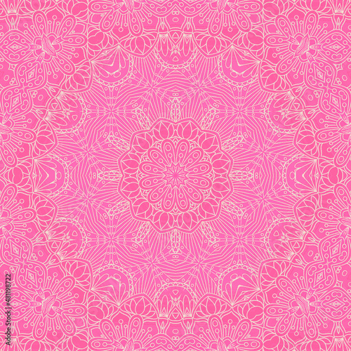 Floral background in pink tones. Abstract feminine background in boho style. 