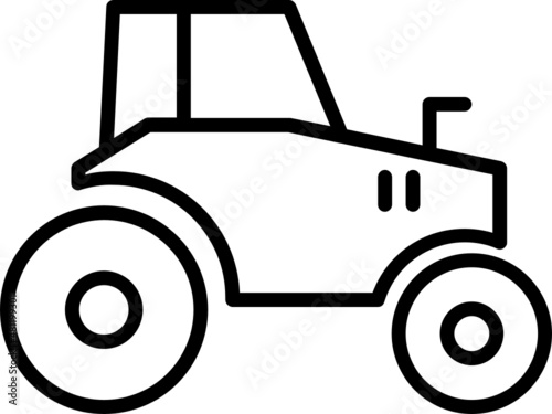 tractor line icon