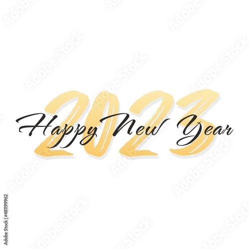 Postcard for the new year, new year greetings. Happy new year 2023