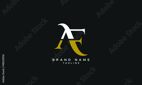 AF, FA, Abstract initial monogram letter alphabet logo design photo