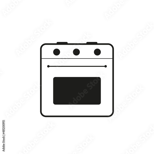Stove linear icon. Contour symbol. Vector isolated outline