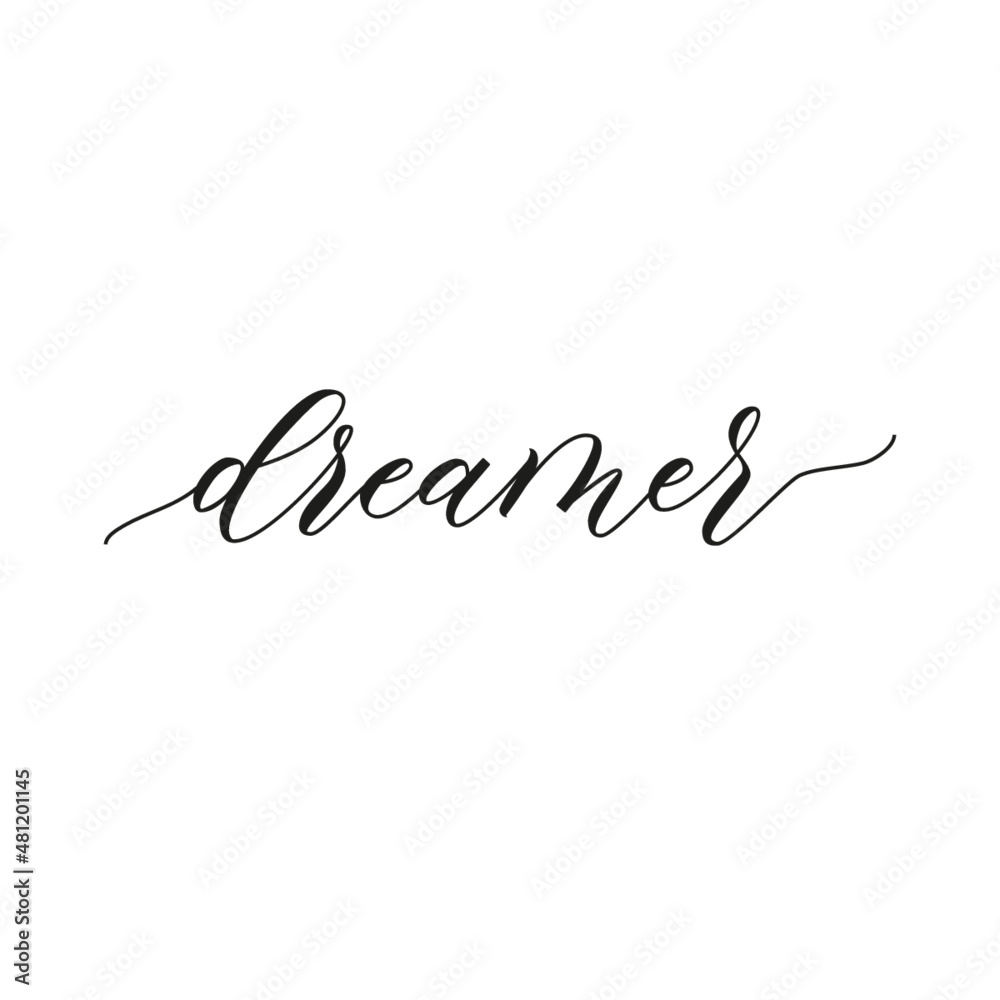 Modern calligraphy vector word dreamer. Stock Vector | Adobe Stock