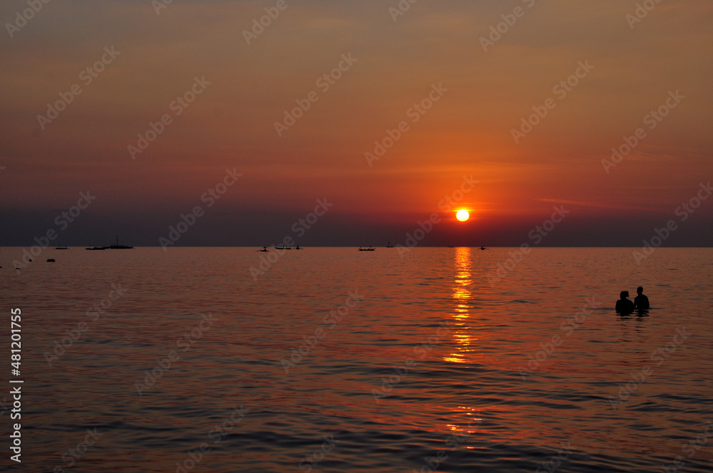 sunset on the sea sunset on the sea