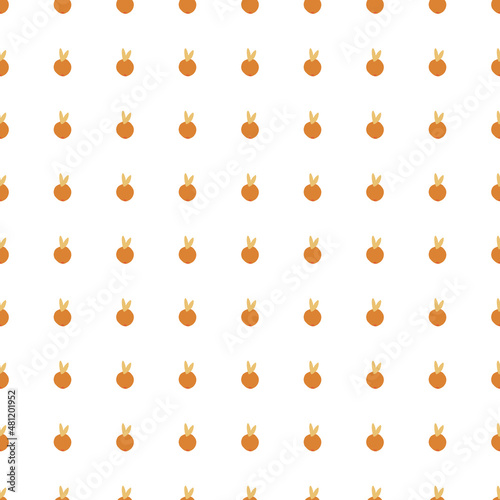 Cute citrus fruit seamless pattern. Fruits endless wallpaper. Cute doodle food backdrop.