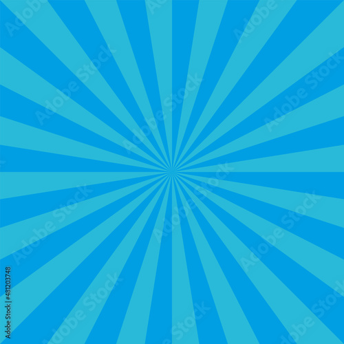 Winter snow round sunburst vector blue pattern