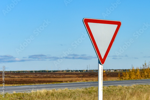 sign on a road