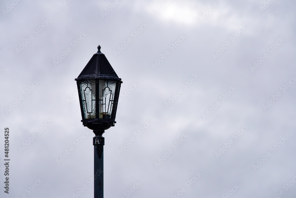 old street lamp on sky