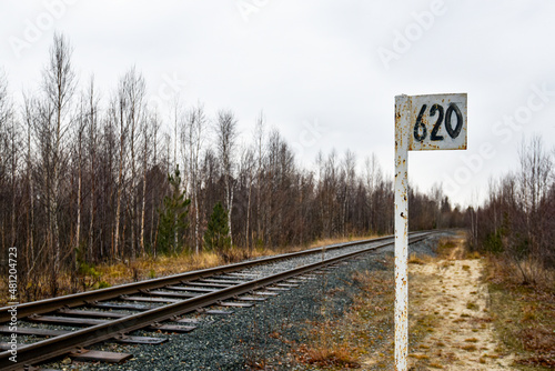 railroad crossing sign in countryside