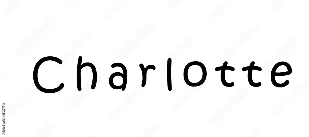 Simple text name design on white Simple text name design on white