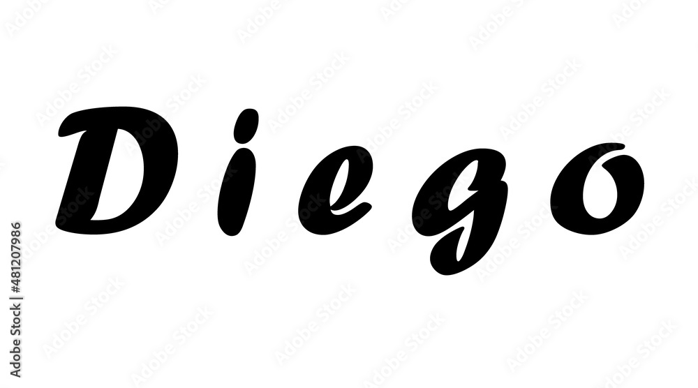 Simple text name design on white Simple text name design on white