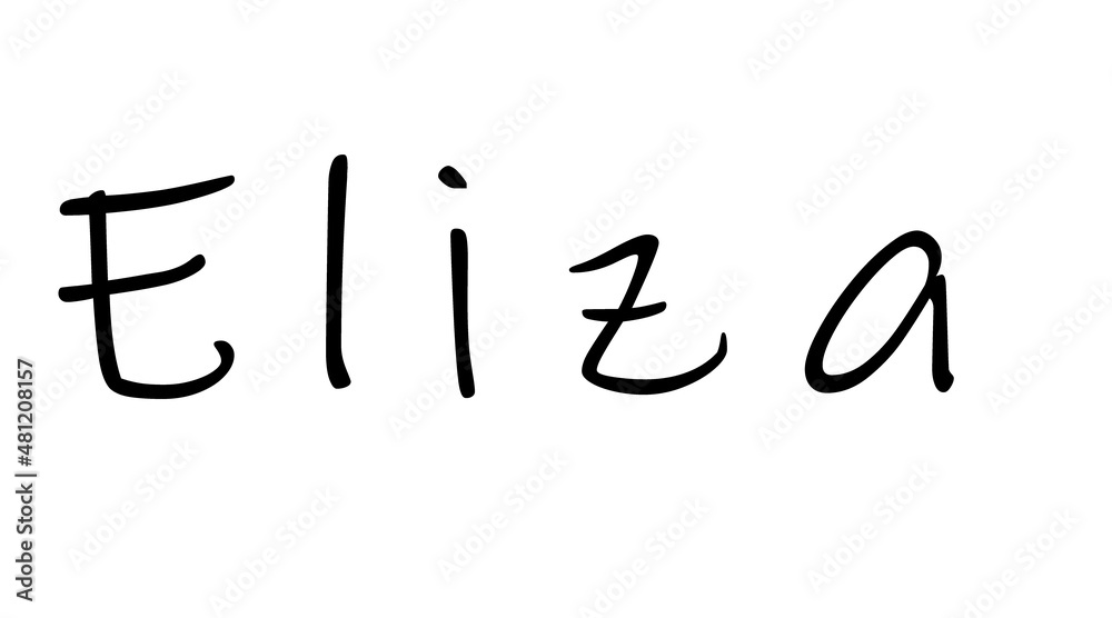 Simple text name design on white Simple text name design on white