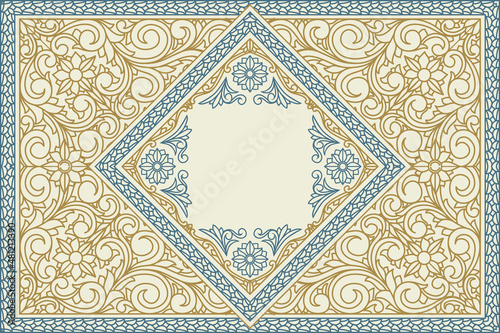 Ornate elegant decorative blank card