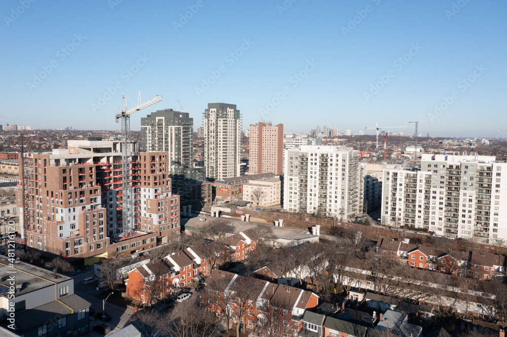 Downtown Toronto Lansdowne and Dupont condos and houses with the