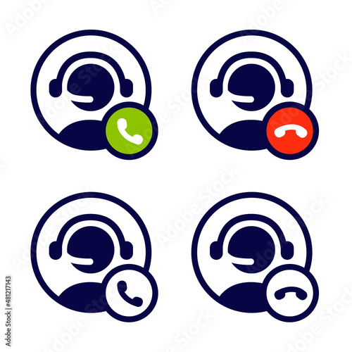 Icons Operators Interpreters Call Out Call In Outline