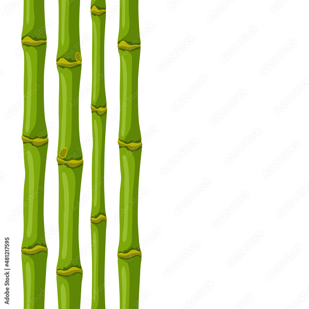 Seamless pattern with green bamboo stems. Decorative exotic plants of tropic jungle. Seamless pattern with green bamboo stems. Decorative exotic plants of tropic jungle.