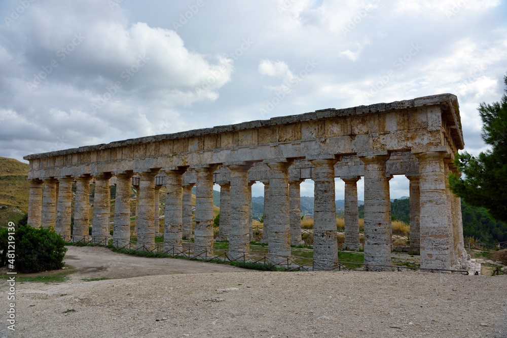 Old greek temple at Segesta, trapani Sicily, Italy