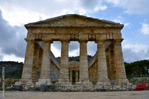 Old greek temple at Segesta  trapani Sicily  Italy