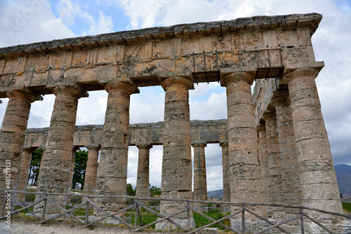 Old greek temple at Segesta, trapani Sicily, Italy