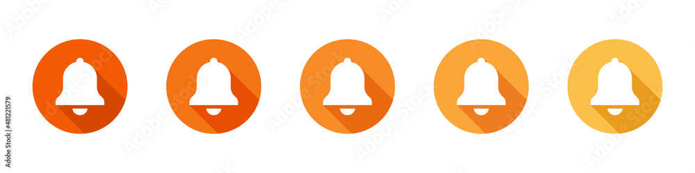 Notification bell icons. Incoming inbox message icons. Flat style reminder icons. Vector icons Notification bell icons. Incoming inbox message icons. Flat style reminder icons. Vector icons