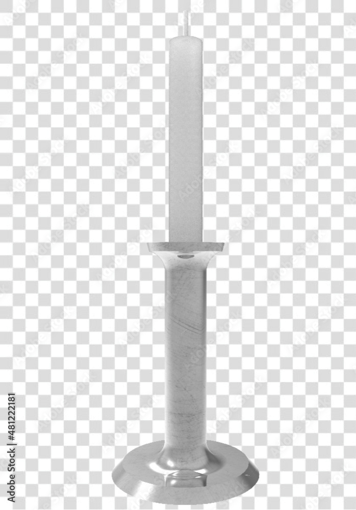 Candle Bitmap burning candle in a candlestick png render Stock Vector | Adobe Stock