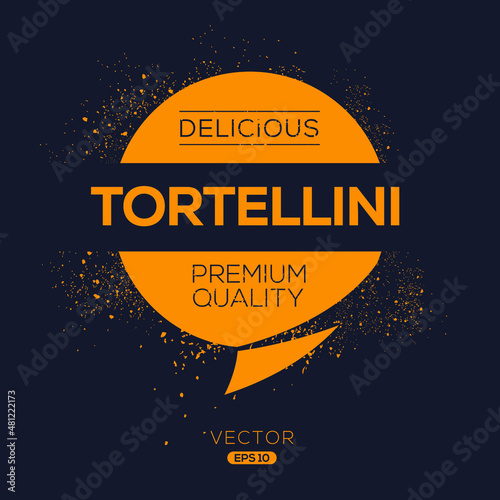 Creative (Tortellini) logo, Tortellini sticker, vector illustration.