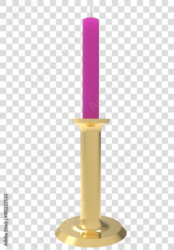  candle in a candlestick png render