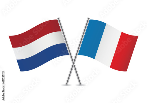 Netherlands and France flags. Netherlandish and French flags isolated on white background. Vector illustration. Free Download Netherlands and France flags. Netherlandish and French flags isolated on white background. Vector illustration. - GFXLoad