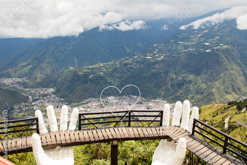 view from the mountain Ecuador Baños photo