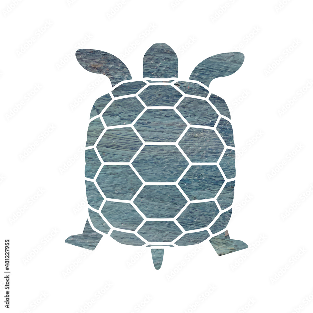 Fototapeta premium turtle watercolor textured vector illustration
