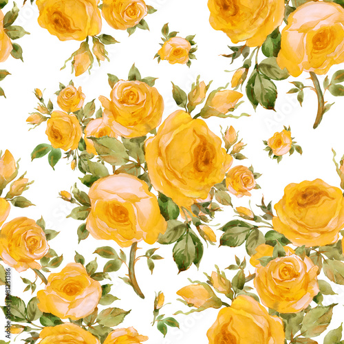 Abstract floral seamless pattern lovely roses