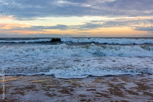 Kekaha Beach on Kauai Island  Hawaii  just before sunset