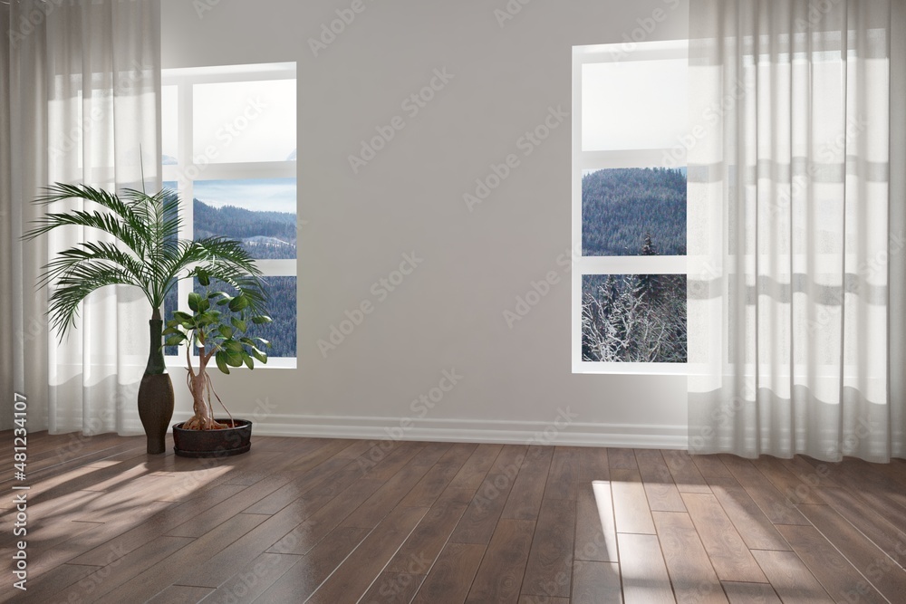 Obraz premium Modern interior design. 3D illustration