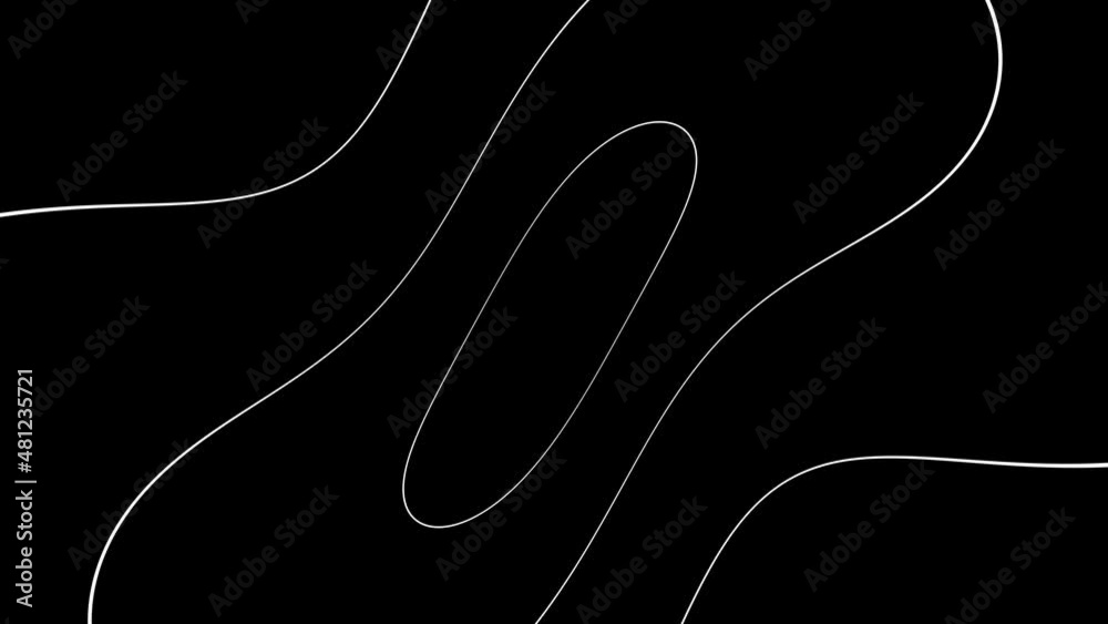 Curvy lines design movement on black copy space background seamless loop animation background. Curvy lines design movement on black copy space background seamless loop animation background.